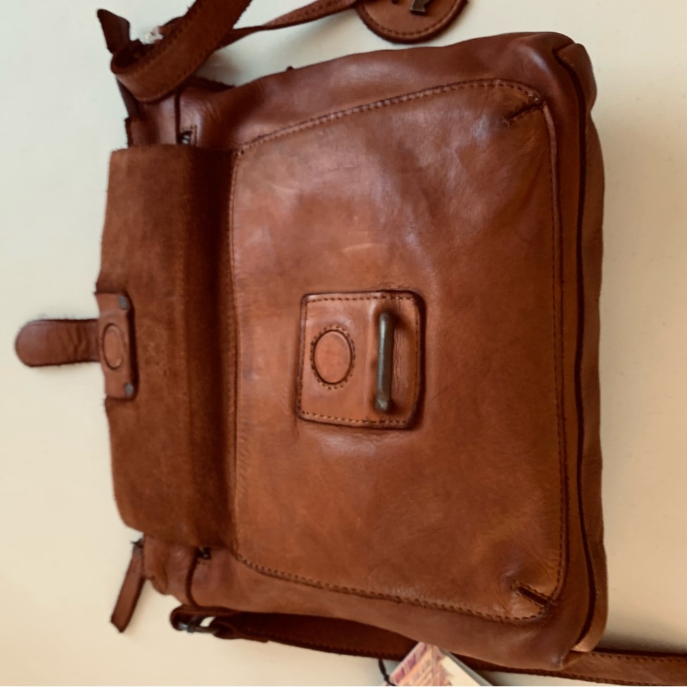 NWT Harbour 2nd Genuine Cognac  Leather Crossbody Medium  Bag - Picture 6 of 13